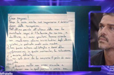 Massimiliano Varrese ha una sua teoria sulla lettera di Heidi letta al Grande Fratello