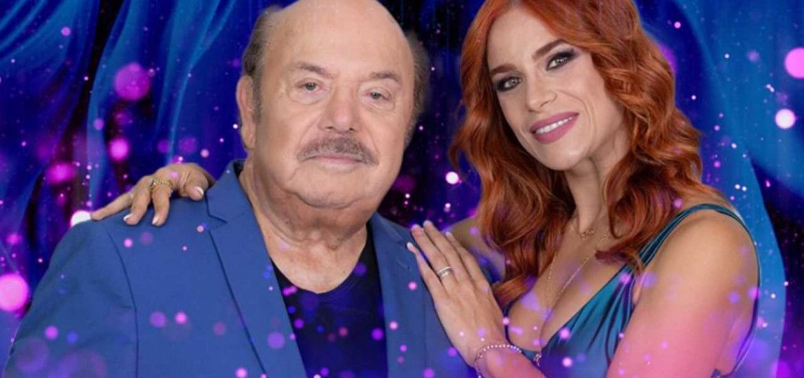 Lino Banfi e la sua maestra di ballo Alessandra Tripoli