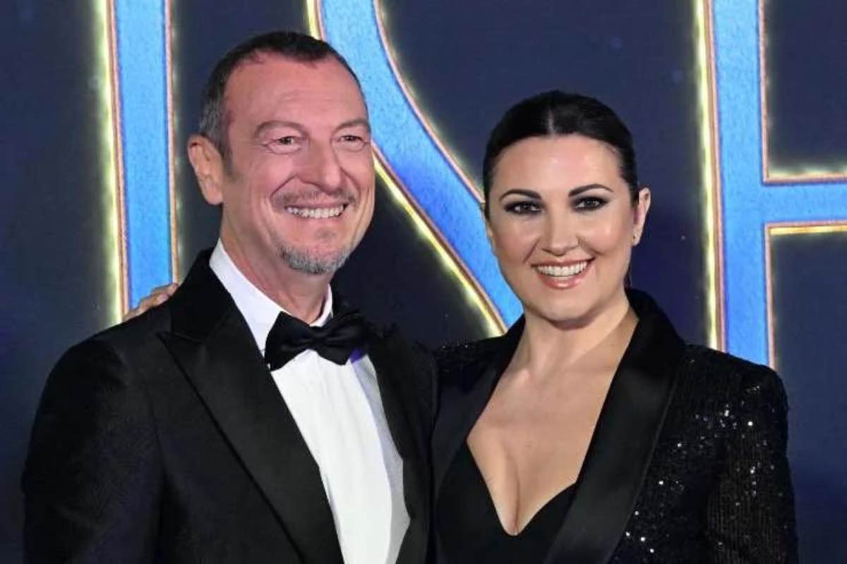 Amadeus e Giovanna Civitillo Sanremo