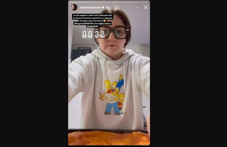Cristina Scuccia e il post su IG in cui annuncia una serata con gli Amici