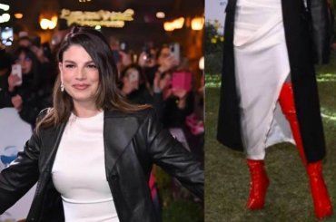 Emma Marrone a Sanremo, sorprendono gli stivali in vernice dal costo esorbitante