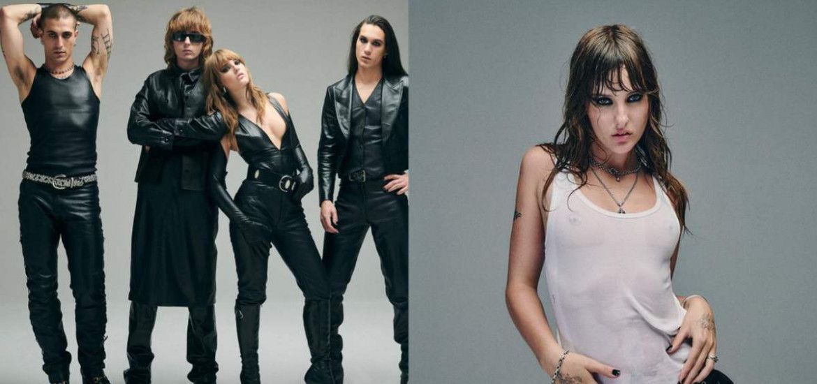 I Maneskin e Victoria De Angelis.