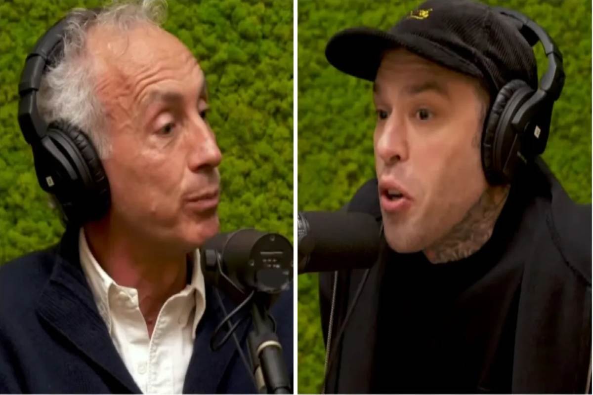 Marco Travaglio e Fedez.