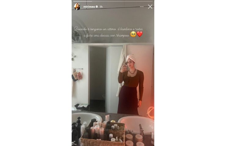 Miriam Leone storia Instagram mamma 