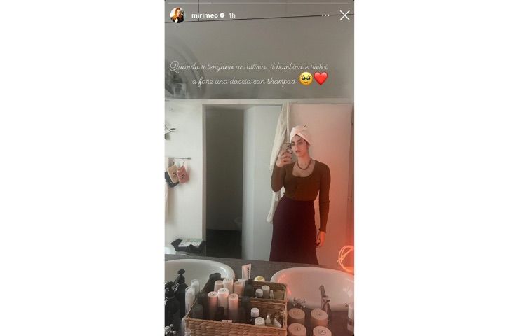 Miriam Leone storia Instagram mamma