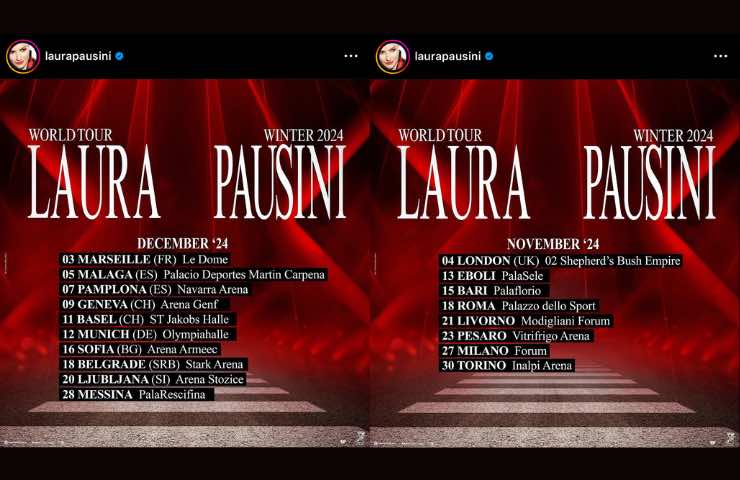 Post Laura Pausini date tour 