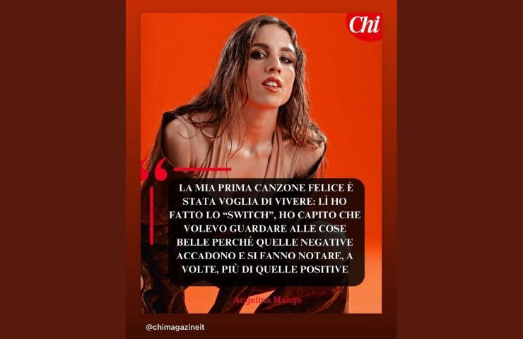 Post instagram di Chi Angelina Mango 