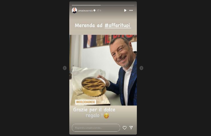 Una storia condivisa da Amadeus su Instagram con una pastiera napoletana. Una storia condivisa da Amadeus su Instagram con una pastiera napoletana.