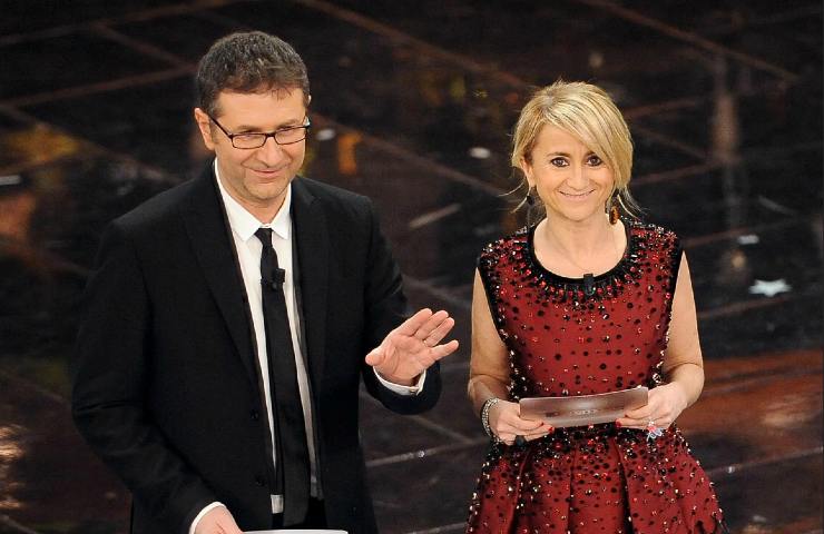 Fabio Fazio e Luciana Littizzetto a Sanremo 2014.