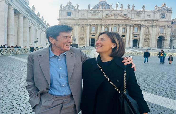 Gianni Morandi e sua moglie Anna. 