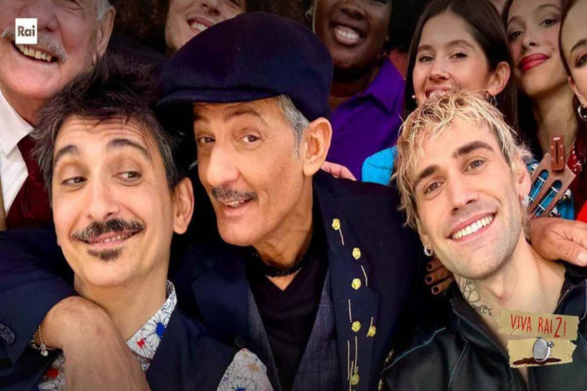 Fiorello e il cast di Viva Rai 2.