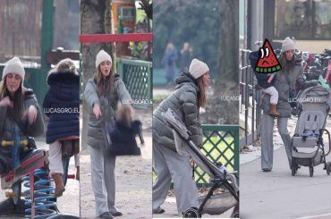 Belen al parco con la piccola Luna Marie. Le foto inedite