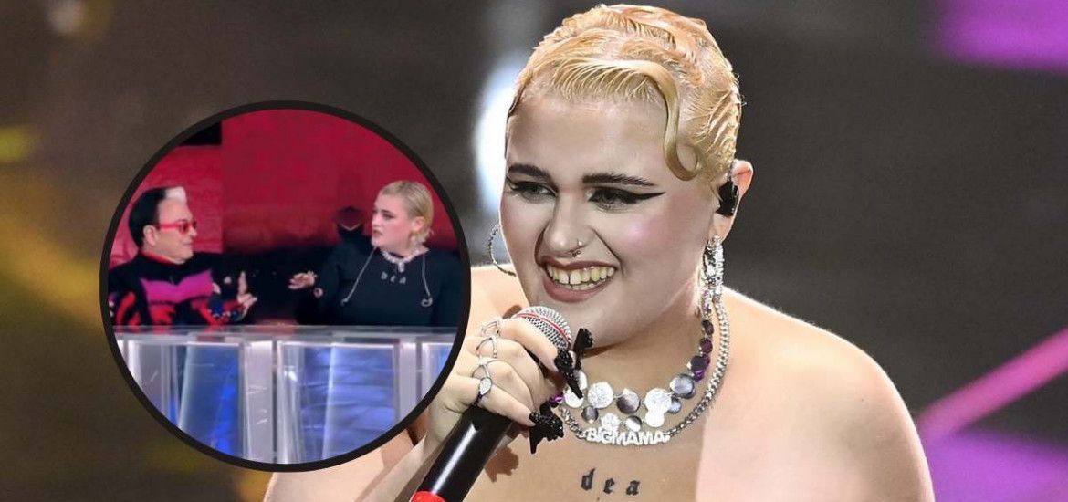 BigMama. Nel cerchio: BigMama e Cristiano Malgioglio.