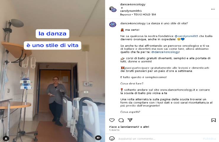 Post IG di Carolyn Smith. Post IG di Carolyn Smith.