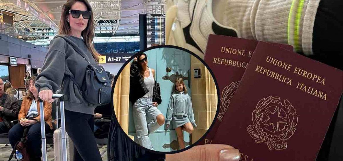 Ilary Blasi in partenza per Malta con la figlia Isabel, 8 anni.