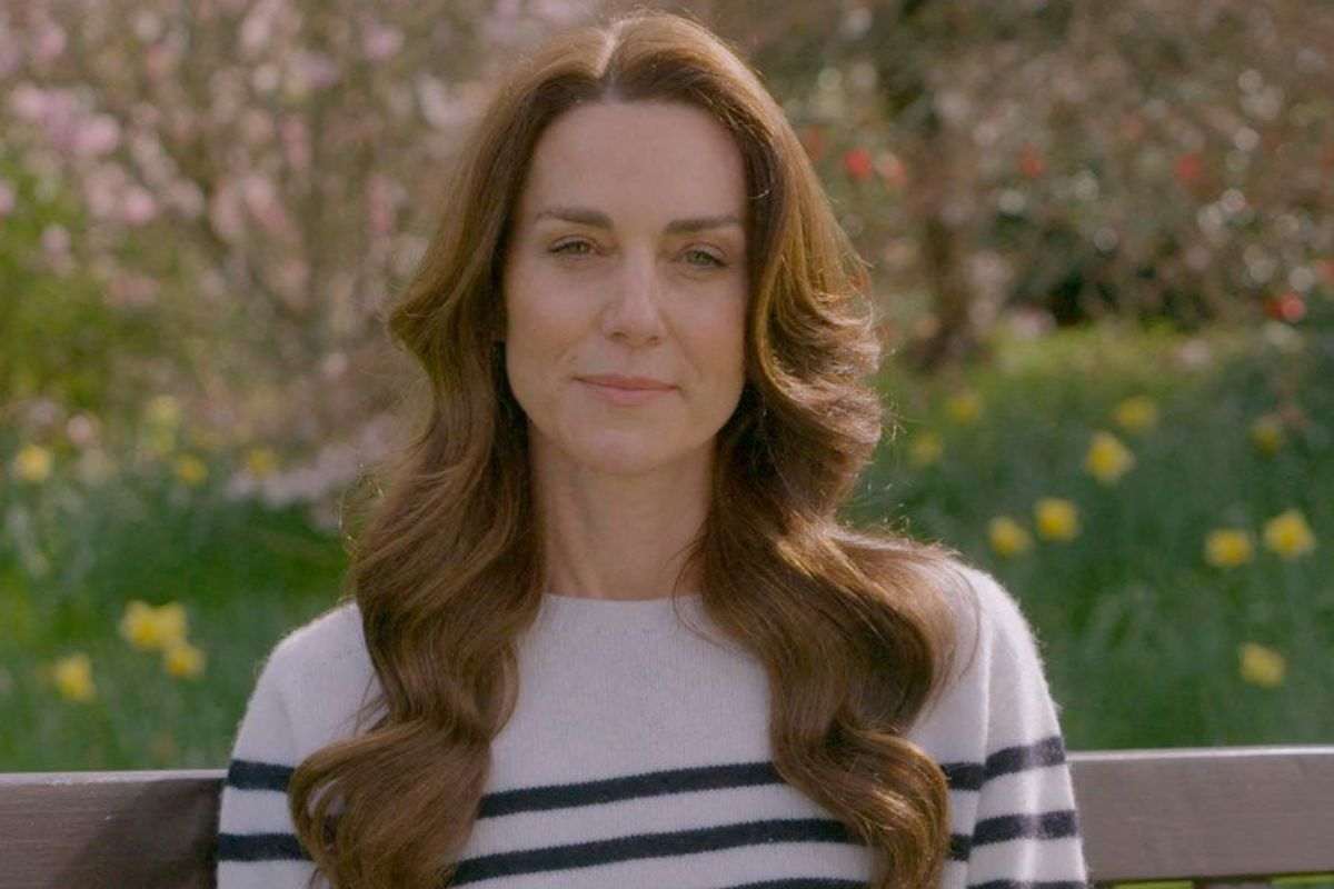 Kate Middleton nel video in cui rivela di avere il cancro.