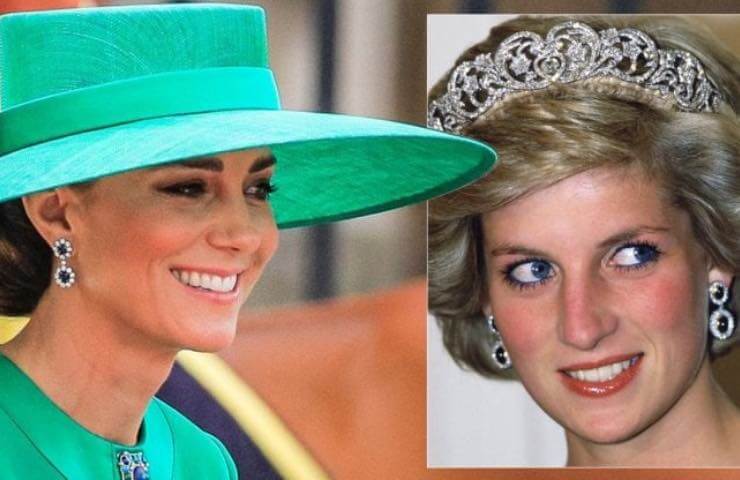 Lady Diana e Kate Middleton orecchini