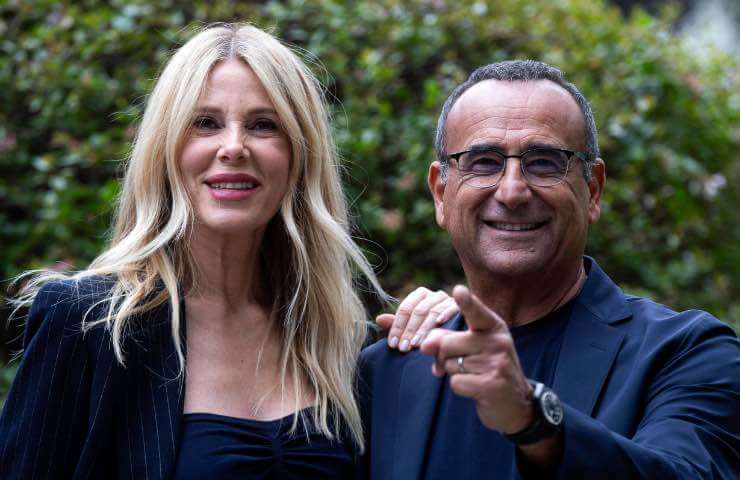 Carlo Conti e Alessia Marcuzzi Sanremo 25