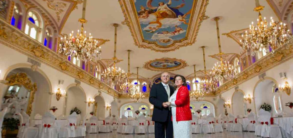 Donna Imma e il marito Matteo al Castello delle Cerimonie.