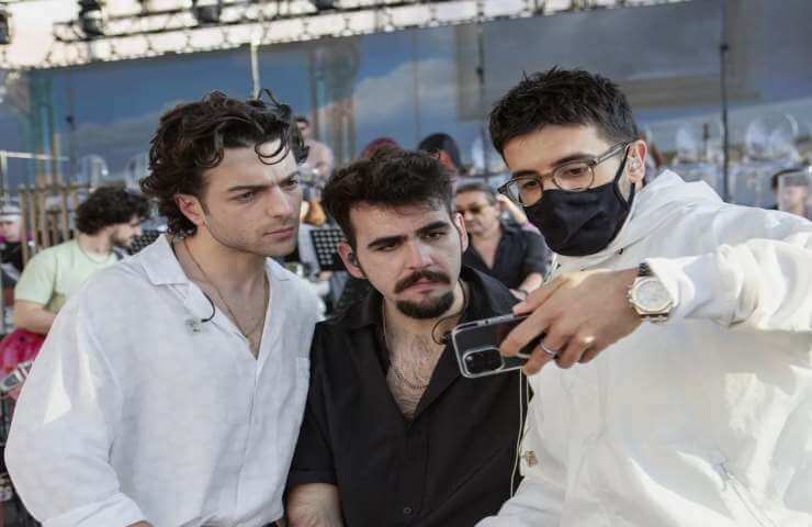 Il Volo prima dell'esibizione