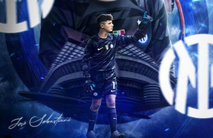 Josè Sebastiani con la divisa da calciatore per l'Inter.