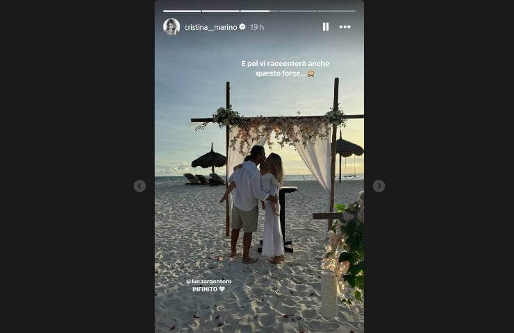 Luca Argentero e Cristina Marino matrimonio Maldive