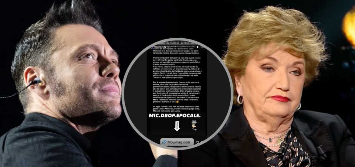 Mara Maionchi e Tiziano Ferro.