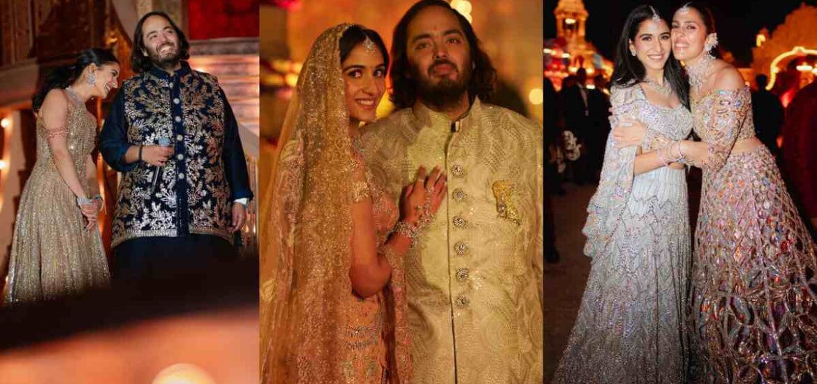 Foto dei festeggiamenti pre nuziali del matrimonio indiano miliardario.