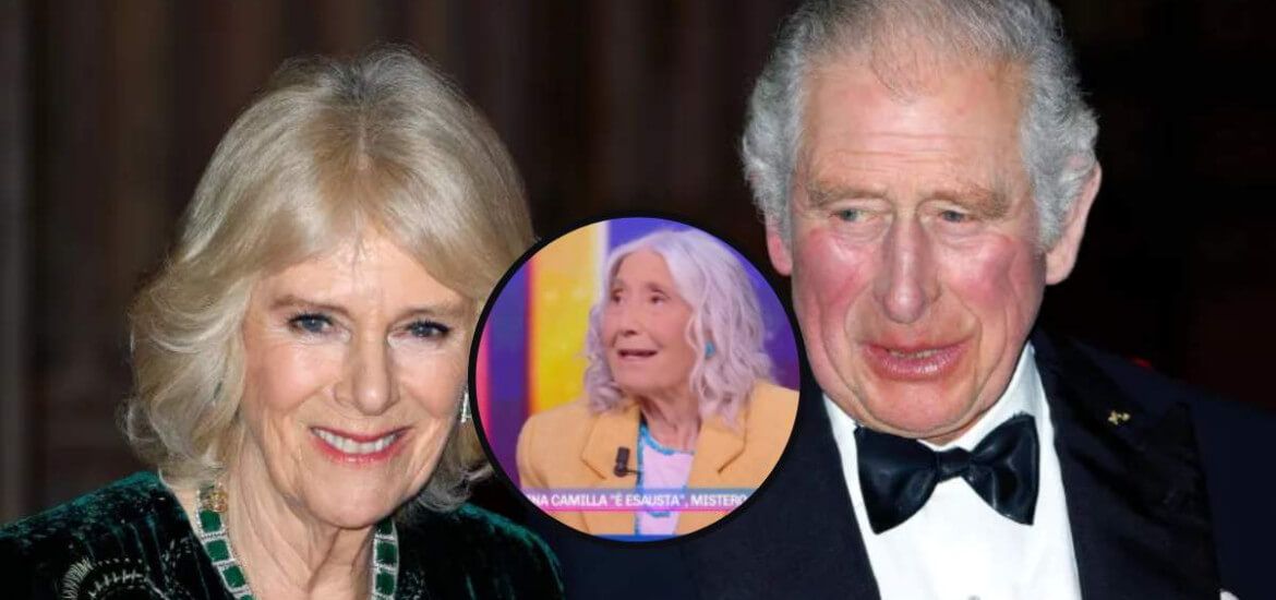 Re Carlo e la Regina Camilla. Nel cerchio: Nonna Licia.