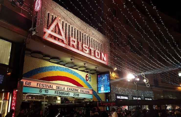 Il Teatro Ariston a Sanremo.