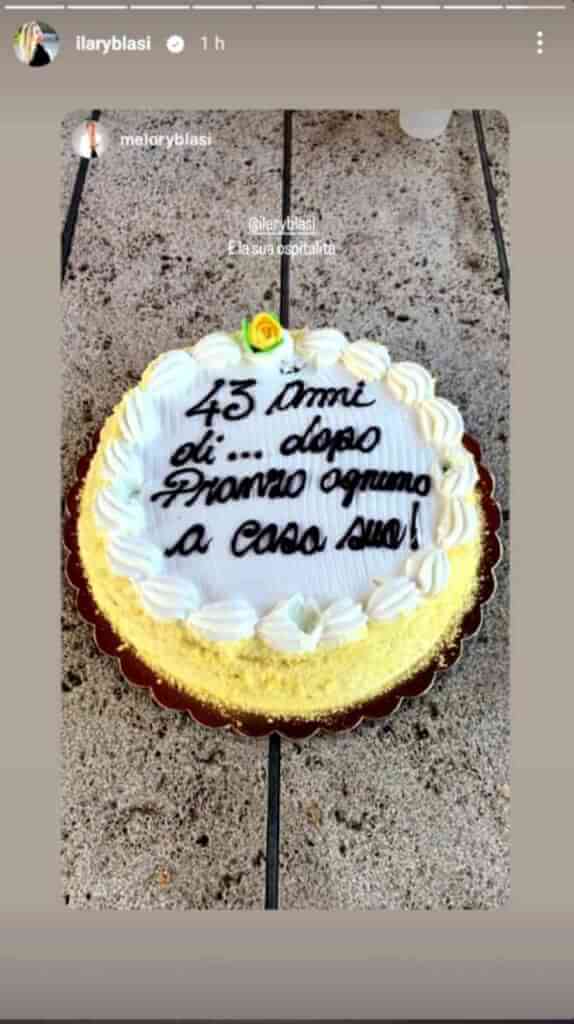 Torta di Ilary Blasi