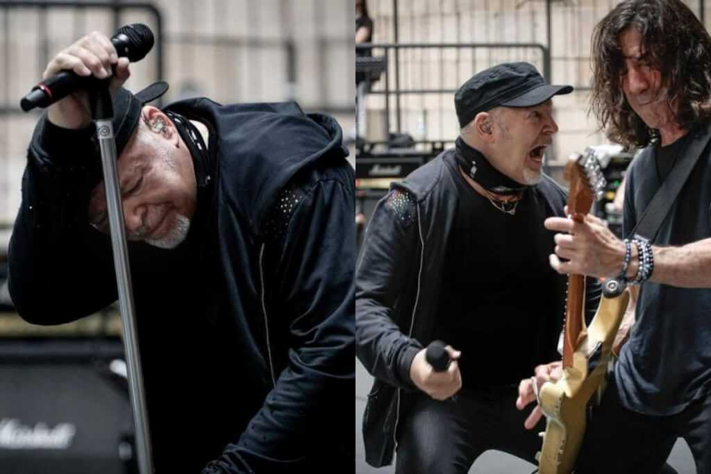 Vasco Rossi alle prove per il tour.