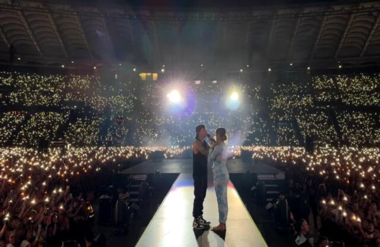 Ultimo e Jacqueline al concerto all'Olimpico.